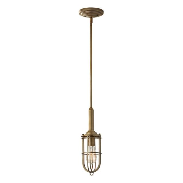 Loops 1 Bulb Ceiling Pendant Light Fitting Dark Antique Brass LED E27 60W Bulb in Metallics