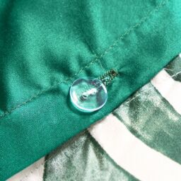 OHS Tropical Leaf Duvet Cover Reversible Bedding Set in Dark Green - Size: King - thumbnail 5
