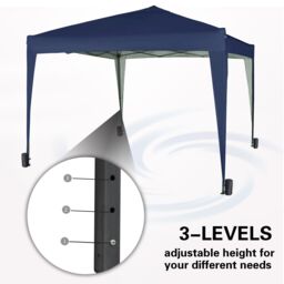 MCC Direct 3x3m Pop up Garden Gazebo Party Tent Marquee with Storage Bag in Blue - thumbnail 5