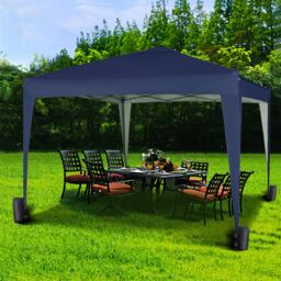 MCC Direct 3x3m Pop up Garden Gazebo Party Tent Marquee with Storage Bag in Blue - thumbnail 1