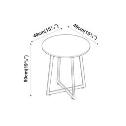 Havendro White Marble Look Coffee Table with Steel Frame - thumbnail 2