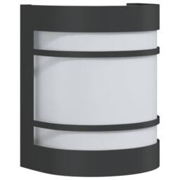 Berkfield Home Outdoor Wall Light Black Stainless Steel - thumbnail 2
