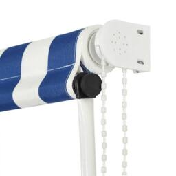 Berkfield Home Retractable Awning 400x150 cm Blue & White - thumbnail 5