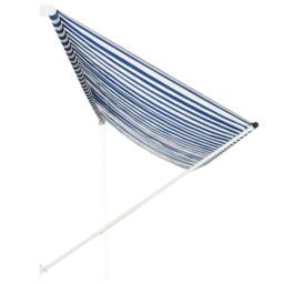 Berkfield Home Retractable Awning 400x150 cm Blue & White - thumbnail 3