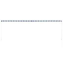 Berkfield Home Retractable Awning 400x150 cm Blue & White - thumbnail 4