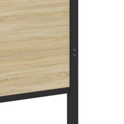 Berkfield Home Metal Bed Frame without Mattress Sonoma Oak 100x200 cm in Brown - thumbnail 8