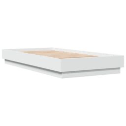 Berkfield Home Bed Frame without Mattress White 75x190 cm Small Single Engineered Wood - thumbnail 6