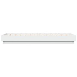 Berkfield Home Bed Frame without Mattress White 75x190 cm Small Single Engineered Wood - thumbnail 5