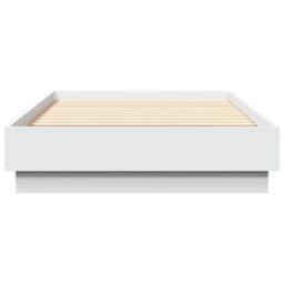 Berkfield Home Bed Frame without Mattress White 75x190 cm Small Single Engineered Wood - thumbnail 4