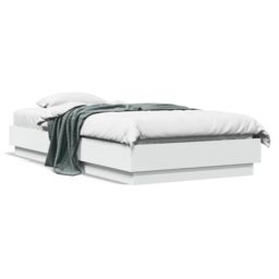 Berkfield Home Bed Frame without Mattress White 75x190 cm Small Single Engineered Wood - thumbnail 2