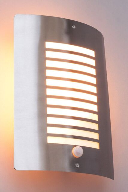 BHS Lighting Hale Outdoor Wall Light with Sensor in Metallic Silver - image 1