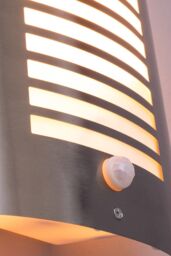 BHS Lighting Hale Outdoor Wall Light with Sensor in Metallic Silver - thumbnail 3