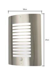 BHS Lighting Hale Outdoor Wall Light with Sensor in Metallic Silver - thumbnail 5