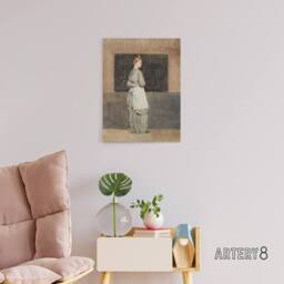 "Artery8 Teacher with Blackboard Winslow Homer Canvas Wall Art Print in Brown - Size: W12"" x H16""" - thumbnail 3