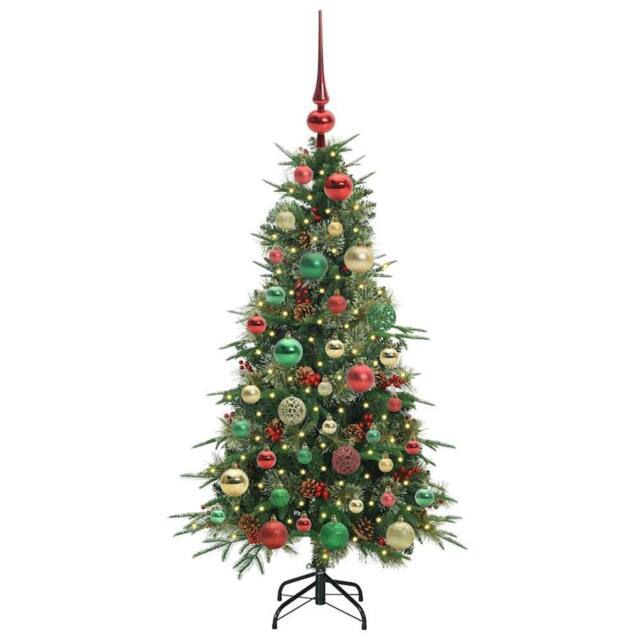 Berkfield Home Elegant Artificial Hinged Christmas Tree Green 120 cm PE & PVC - image 1