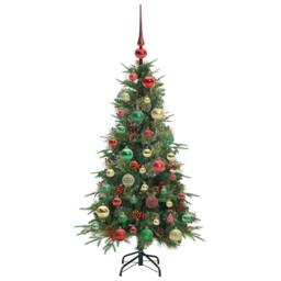 Berkfield Home Elegant Artificial Hinged Christmas Tree Green 120 cm PE & PVC - thumbnail 6