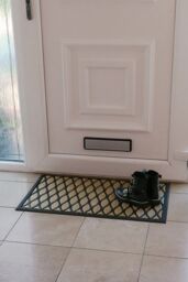 JVL Vienna Rubber Backed Scraper Doormat 45x75cm Droplet in Brown - Size: 45 cm x 75 cm - thumbnail 2