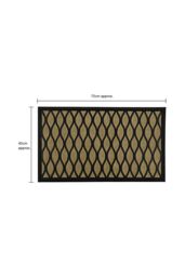 JVL Vienna Rubber Backed Scraper Doormat 45x75cm Droplet in Brown - Size: 45 cm x 75 cm - thumbnail 5