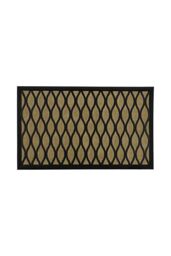 JVL Vienna Rubber Backed Scraper Doormat 45x75cm Droplet in Brown - Size: 45 cm x 75 cm - thumbnail 1
