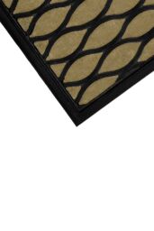 JVL Vienna Rubber Backed Scraper Doormat 45x75cm Droplet in Brown - Size: 45 cm x 75 cm - thumbnail 4