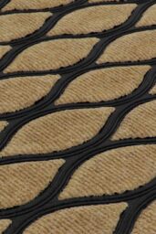 JVL Vienna Rubber Backed Scraper Doormat 45x75cm Droplet in Brown - Size: 45 cm x 75 cm - thumbnail 3
