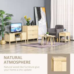 Wyld Haus Vicoha Set of 2 Natural Rattan Drawer Bedside Tables with Open Shelf - thumbnail 6