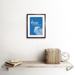 "Artery8 Wall Art Print Scotland Flower Quote Keep The Heid Framed in Brown - Size: W7"" x H9""" - thumbnail 2