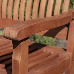 Rowlinsons Willington 1.5m Bench - L150 x W72 x H87 cm in Brown - thumbnail 3