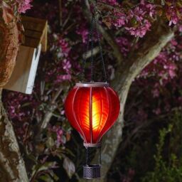 Marco Paul 44cm Red Resin Hot air Balloon Solar Hanging Light