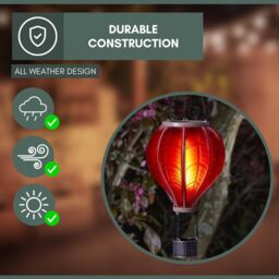 Marco Paul 44cm Red Resin Hot air Balloon Solar Hanging Light - thumbnail 6