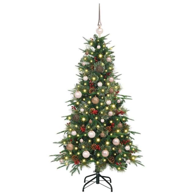 Berkfield Home Elegant Artificial Hinged Christmas Tree Green 150 cm PE & PVC - image 1