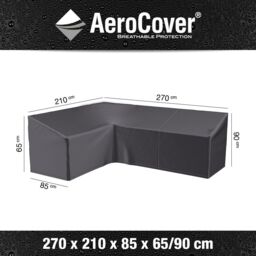 Ruma AeroCover Right L-Shape Sofa Garden Furniture Polyester Cover W270xD210xH90cm in Dark Grey - Size: 1 Pack - thumbnail 2