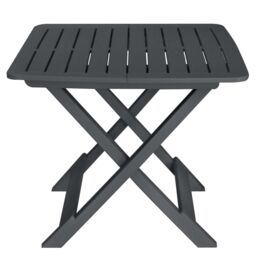 Berkfield Home 3 Piece Folding Bistro Set Plastic Anthracite in Black - thumbnail 2