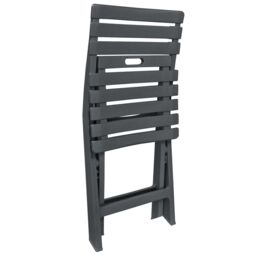 Berkfield Home 3 Piece Folding Bistro Set Plastic Anthracite in Black - thumbnail 6