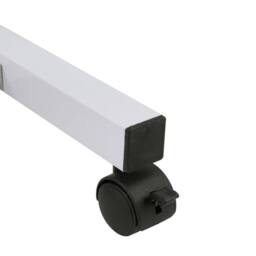 Hinsinc Warm white-Computer Desk PC Table Workstation with Wheels in White - Size: 0.5m x 1m - thumbnail 6