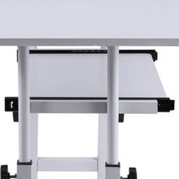 Hinsinc Warm white-Computer Desk PC Table Workstation with Wheels in White - Size: 0.5m x 1m - thumbnail 2