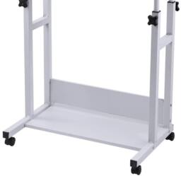 Hinsinc Warm white-Computer Desk PC Table Workstation with Wheels in White - Size: 0.5m x 1m - thumbnail 5