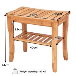 FORGEVIO Shower Bench Seat Waterproof Shower Spa Chair Seat Bench - thumbnail 3