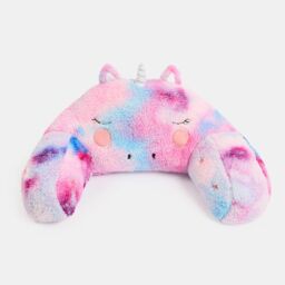 OHS Unicorn Cuddle Cushion Teddy Fleece Reading Bed Pillow Chair Arms in Pink - thumbnail 6