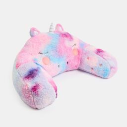 OHS Unicorn Cuddle Cushion Teddy Fleece Reading Bed Pillow Chair Arms in Pink - thumbnail 7
