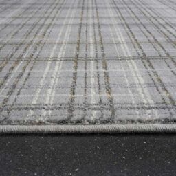 The Rug Shop UK Grey Modern Cheque Easy To Clean Jute Backing Area Rug - Size: 160 cm x 230 cm - thumbnail 6