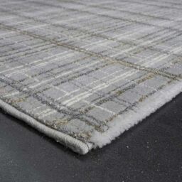 The Rug Shop UK Grey Modern Cheque Easy To Clean Jute Backing Area Rug - Size: 160 cm x 230 cm - thumbnail 3