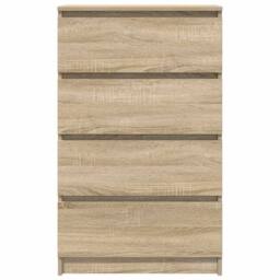 Berkfield Home Sideboard Sonoma Oak 60x35x98.5 cm Engineered Wood in Light Tan - thumbnail 6