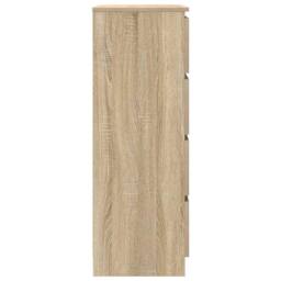 Berkfield Home Sideboard Sonoma Oak 60x35x98.5 cm Engineered Wood in Light Tan - thumbnail 7