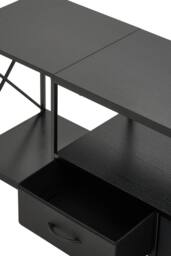 Living and Home TV Stand with Fabric Drawers in Black - thumbnail 7