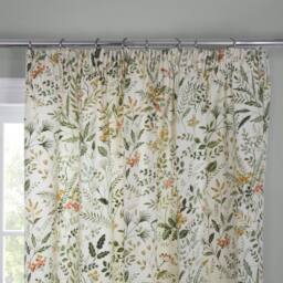 Sundour Cleo Pencil Pleat Headed Ready Made Curtains in Green - Size: 117 cm width x 137 cm drop - thumbnail 2