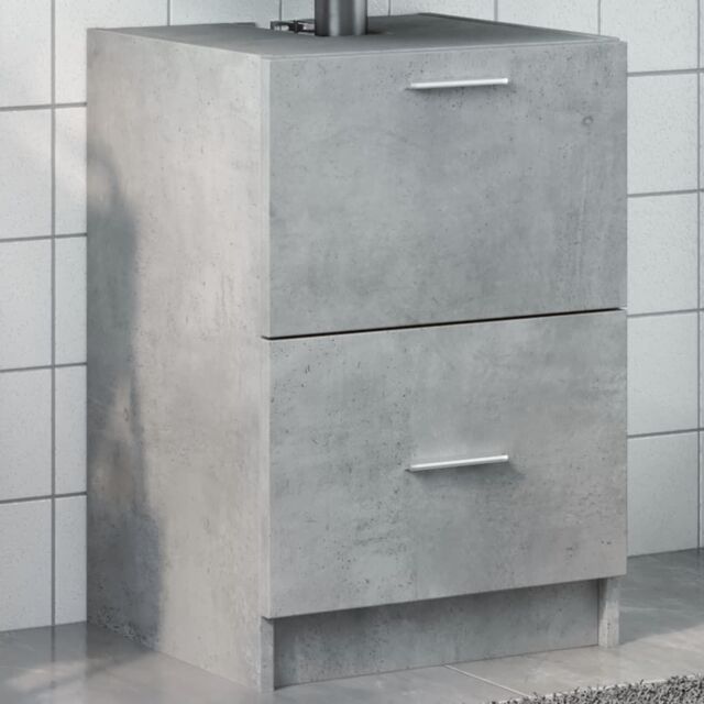 Berkfield Home Sink Cabinet Concrete Grey 40x37x59 cm Engineered Wood - Size: 40 x 37 x 59 cm - image 1