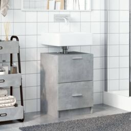 Berkfield Home Sink Cabinet Concrete Grey 40x37x59 cm Engineered Wood - Size: 40 x 37 x 59 cm - thumbnail 3