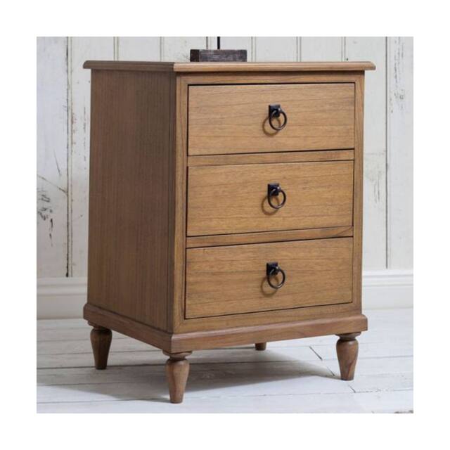 Lock Stock and Barrel Furniture Ltd Annecy Weathered Bedside Table - Wood - L44 x W48 x H68 cm in Brown - image 1