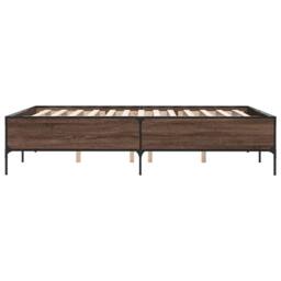 Berkfield Home Bed Frame without Mattress Brown Oak 150x200 cm King Size - thumbnail 5